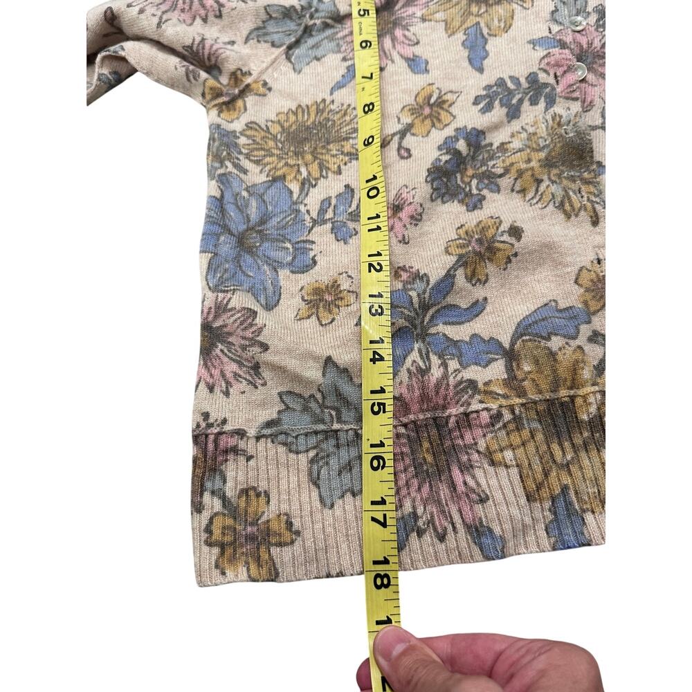 Natural Life Floral Wool Blend Cardigan Sweater Cottagecore Boho Grannycore S - Picture 6 of 7